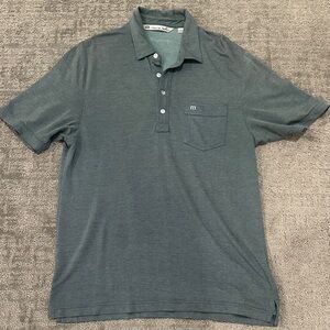 Men's Travis Mathew Golf Teal Kashmir Polo Shirt